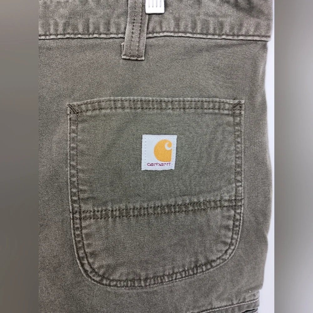 CARHARTT Green Cargo‎ Shorts Durable Relaxed Fit (#1,427)
